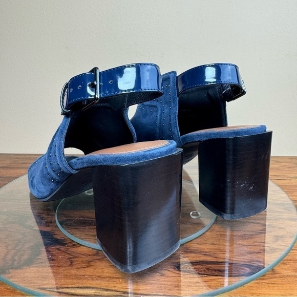 Donald Pliner Penny Open Toe Slingback Mule - navy suede - Picture 9 of 15